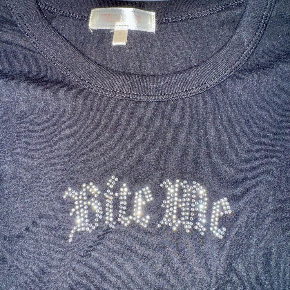 ‘Bite Me' Rhinestone T-Shirt